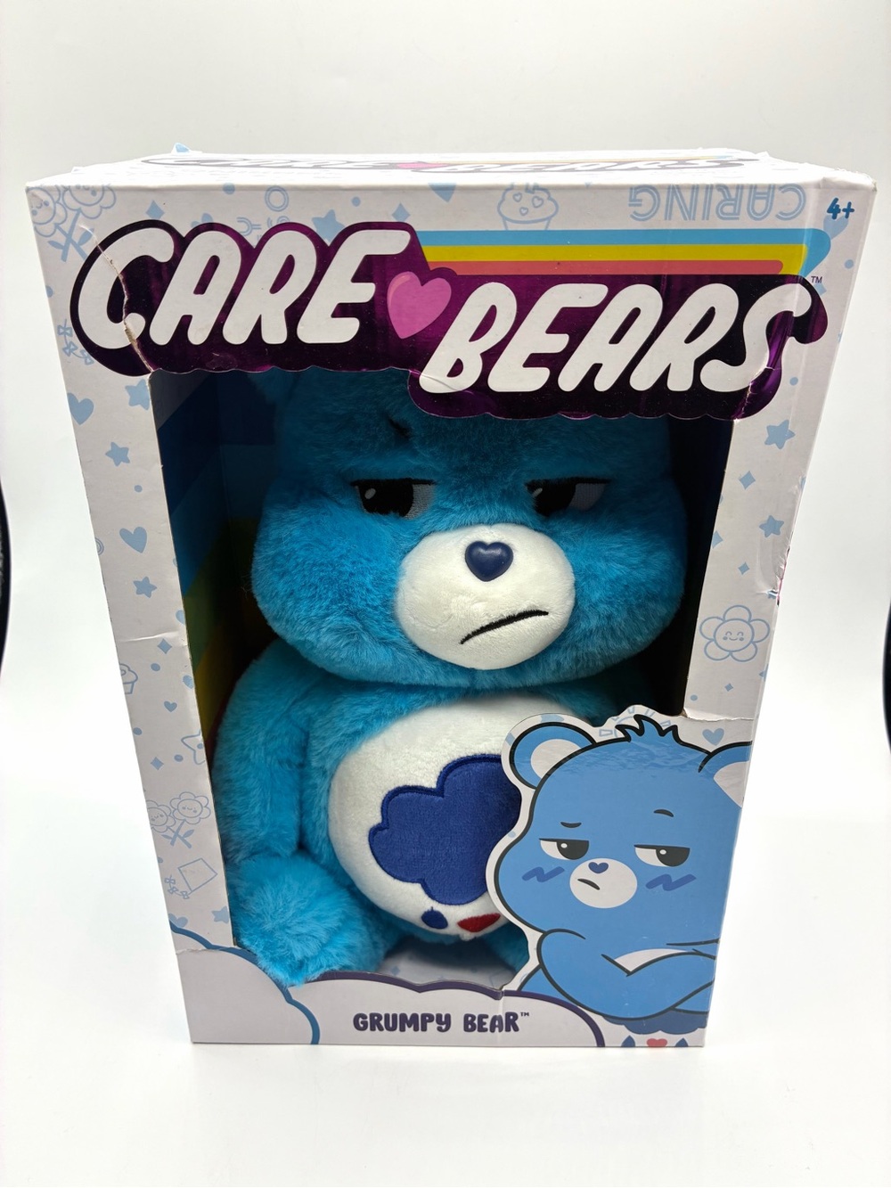 Care Bears Grumpy Bear 14” Plush Basic Fun 2021 Original Box Blue Cloud Belly